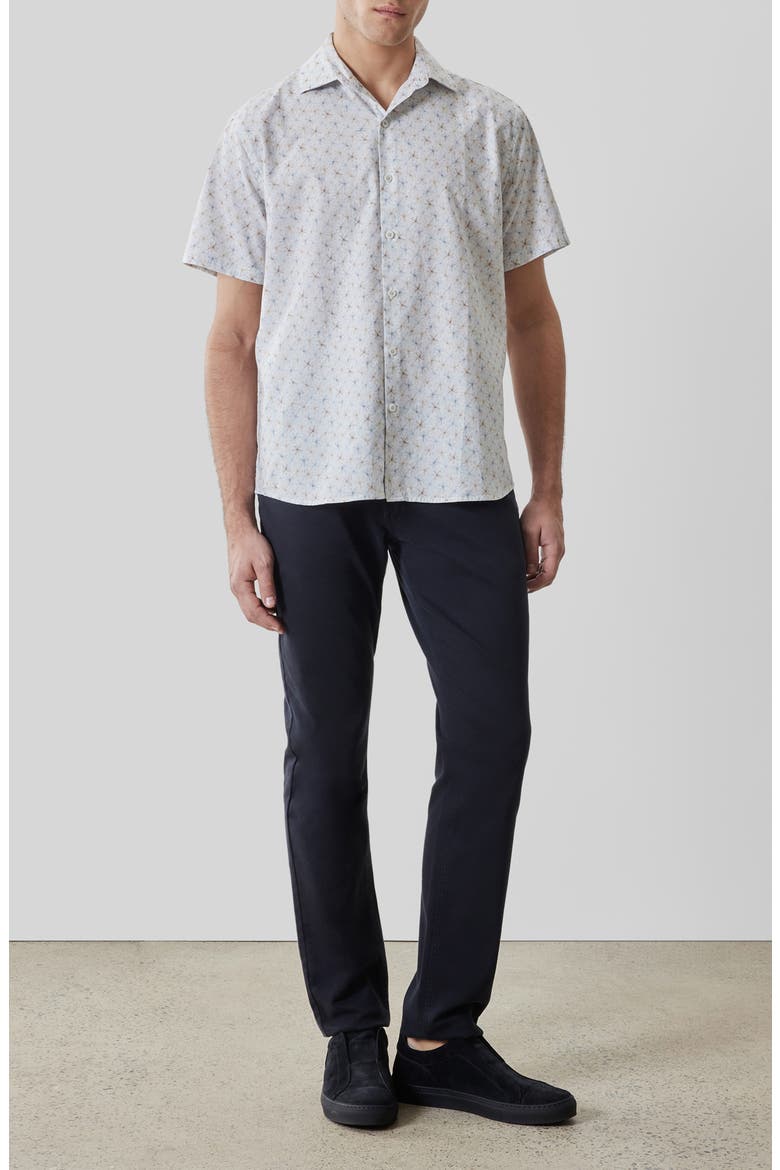 Turcot Floral Short Sleeve Button-Up Shirt, Alternate, color, FRESH BLUE
