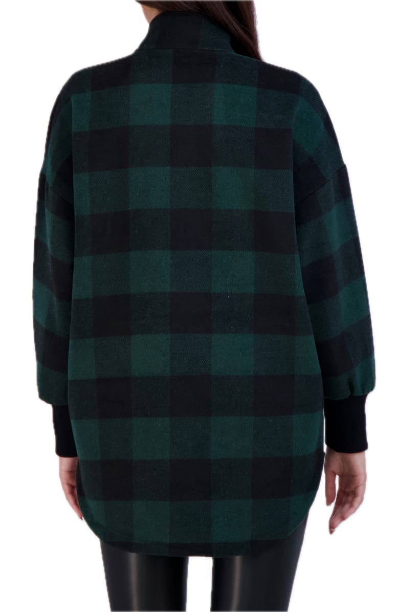 Ookie & Lala Plaid Brushed Shirt Jacket, Alternate, color, Green Plaid