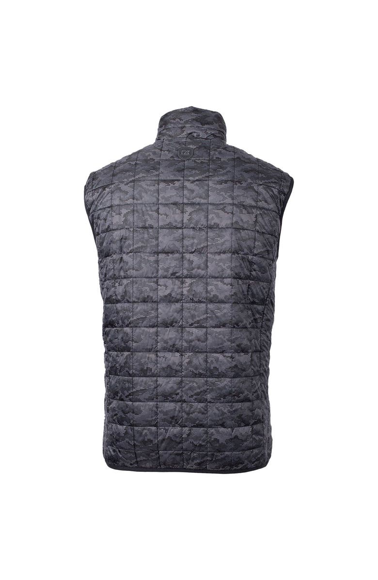 Cutter & Buck Black Clemson Tigers Primary Team Logo Rainier PrimaLoft Eco Insulated Printed Full-Zip Puffer Jacket, Alternate, color, 