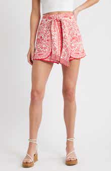 FARM Rio River Ride Linen Blend Shorts