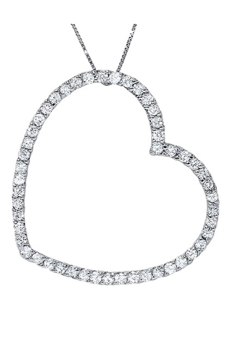 Bliss Diamond 3/4 Ct Lab Grown Diamond Large Heart Shape Pendant 10k Gold Necklace, Main, color, 