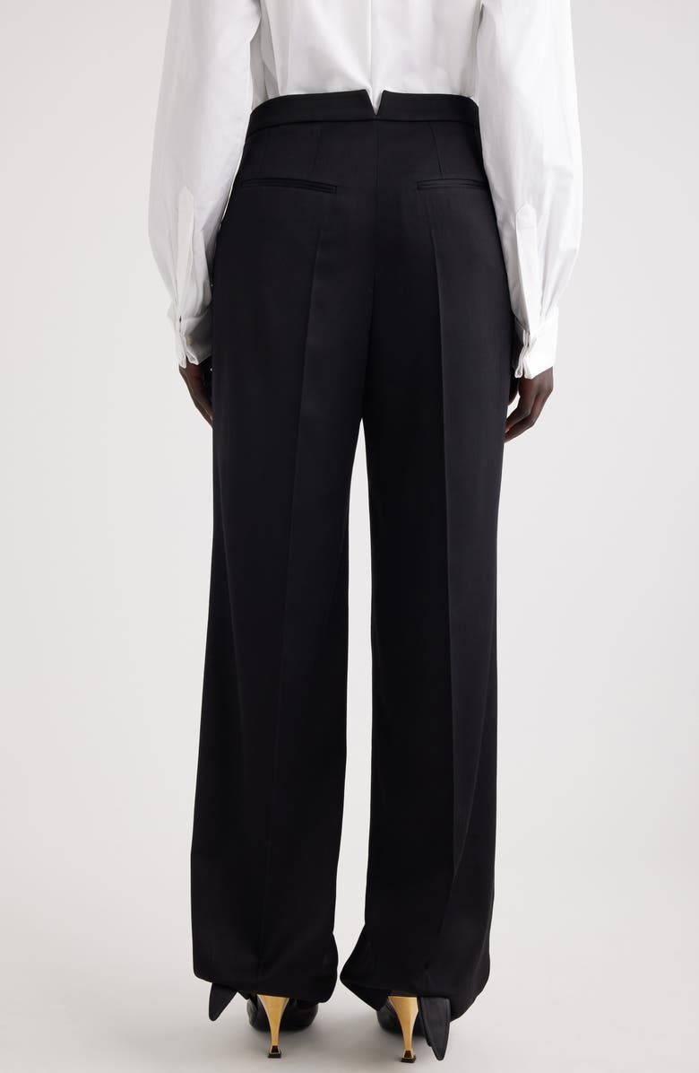 Givenchy Pleated Wool Twill Pants, Alternate, color,