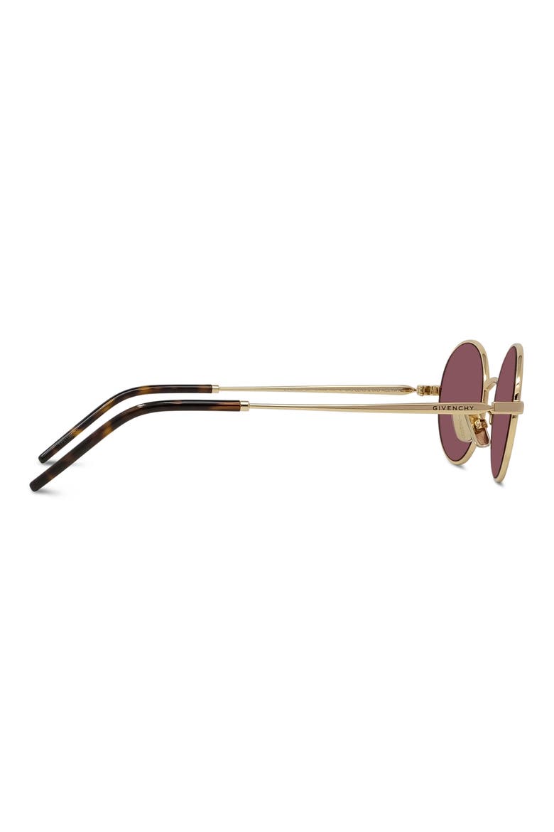 City 51mm Oval Sunglasses, Alternate, color, GOLD / VIOLET