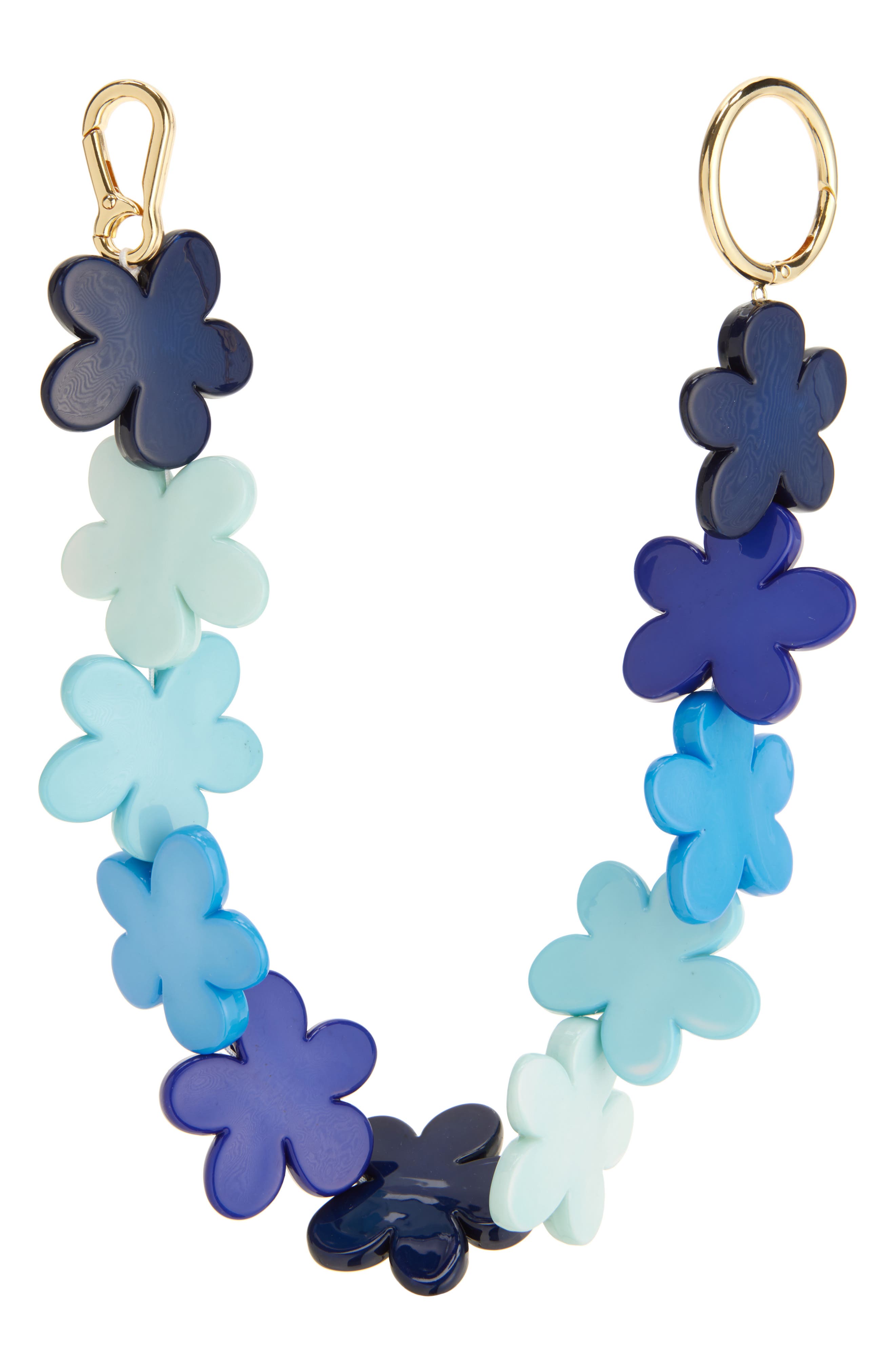 BaubleBar Blossom Bag Charm, Main, color, Blue