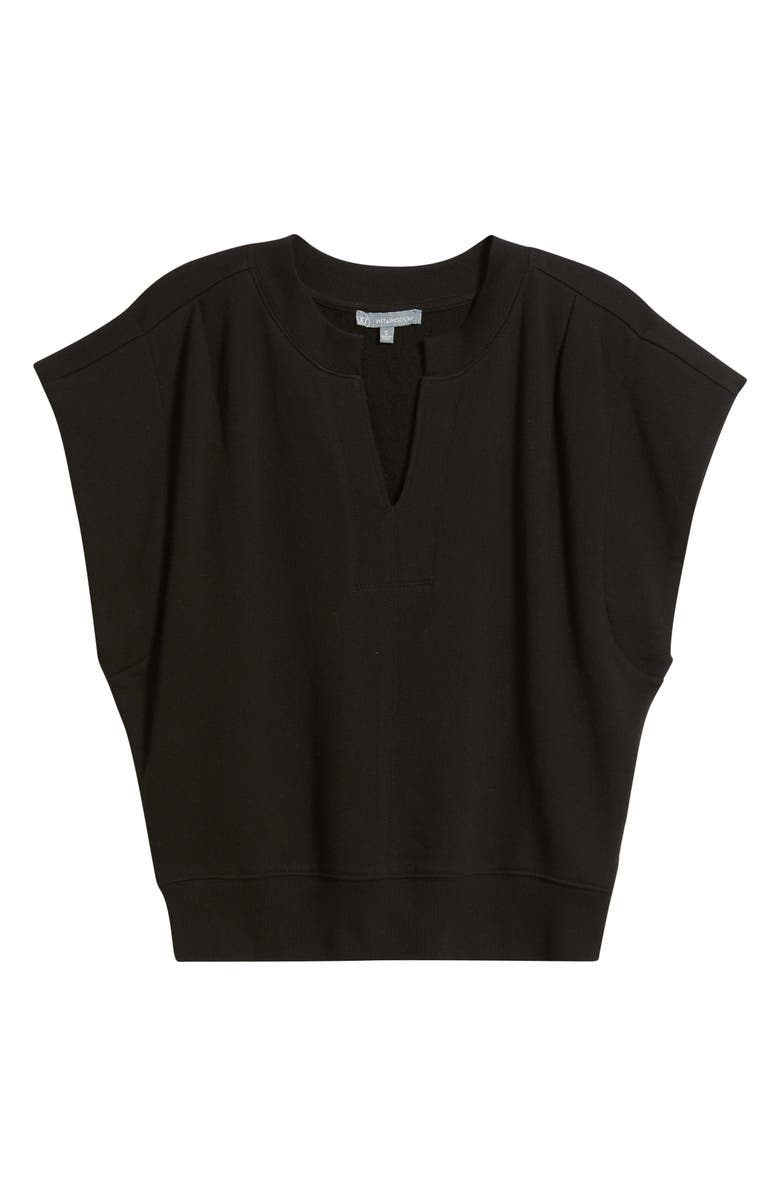 Wit & Wisdom Extended Shoulder Notch Neck Top, Alternate, color, Black