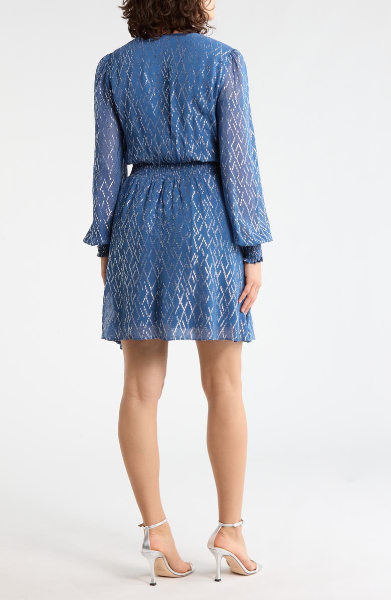 Halogen<sup>®</sup> Argyle Long Sleeve Dress, Alternate, color, Jbs Denim