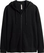 Zella Waffle Knit Zip-Up Hoodie