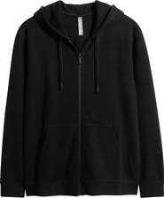 Zella Waffle Knit Zip-Up Hoodie