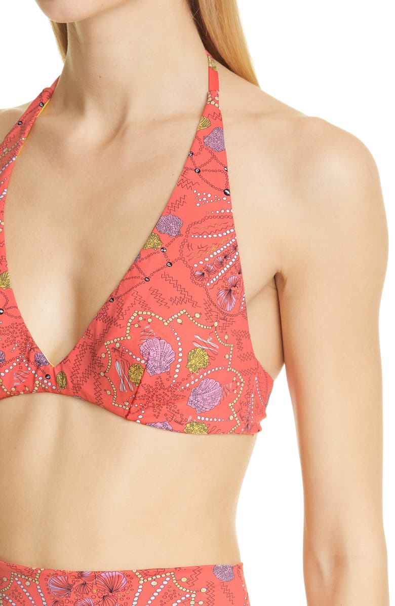 Emilio Pucci Conch Print Bikini Top, Alternate, color, 