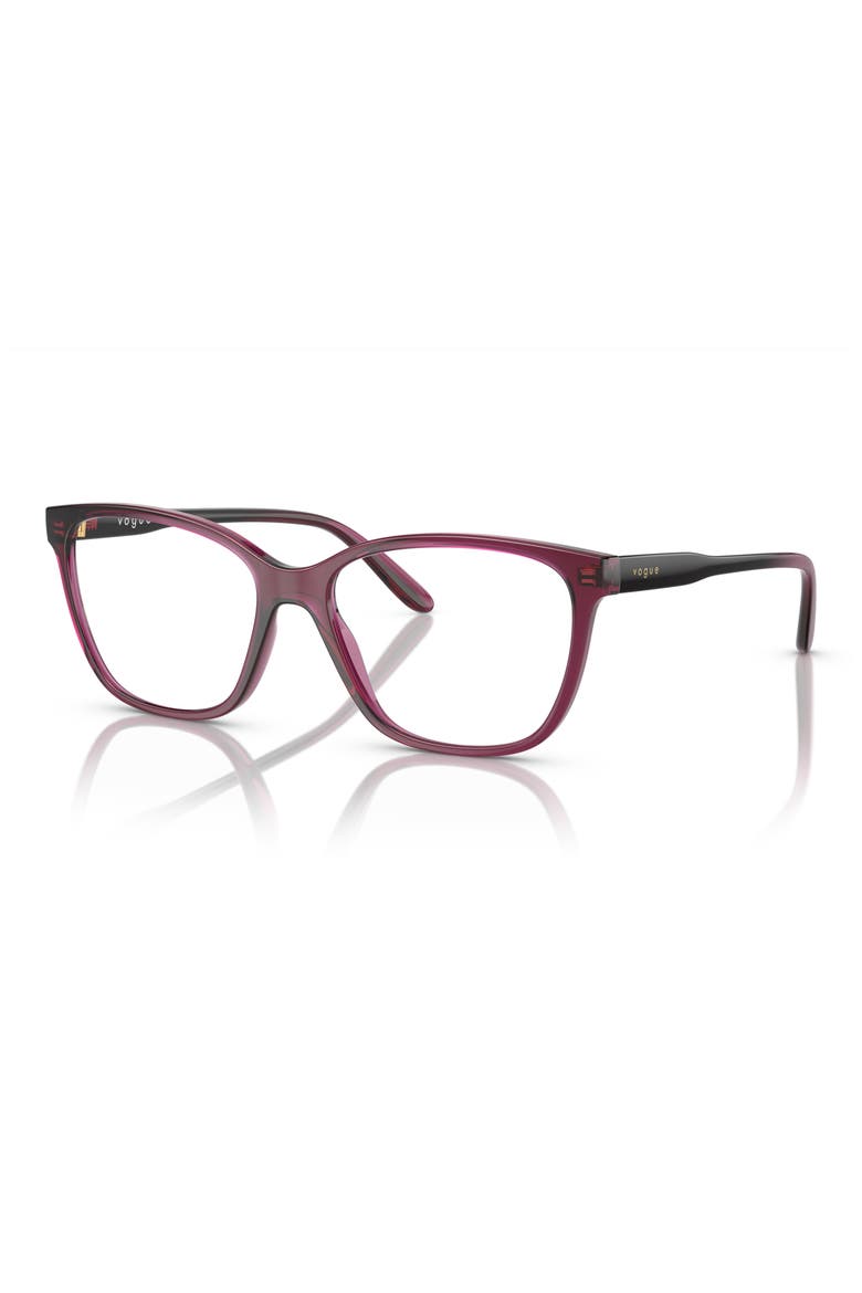 51mm Pillow Optical Glasses, Alternate, color, DARK RED