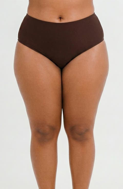Plus Size High-Waisted Bikini Bottom