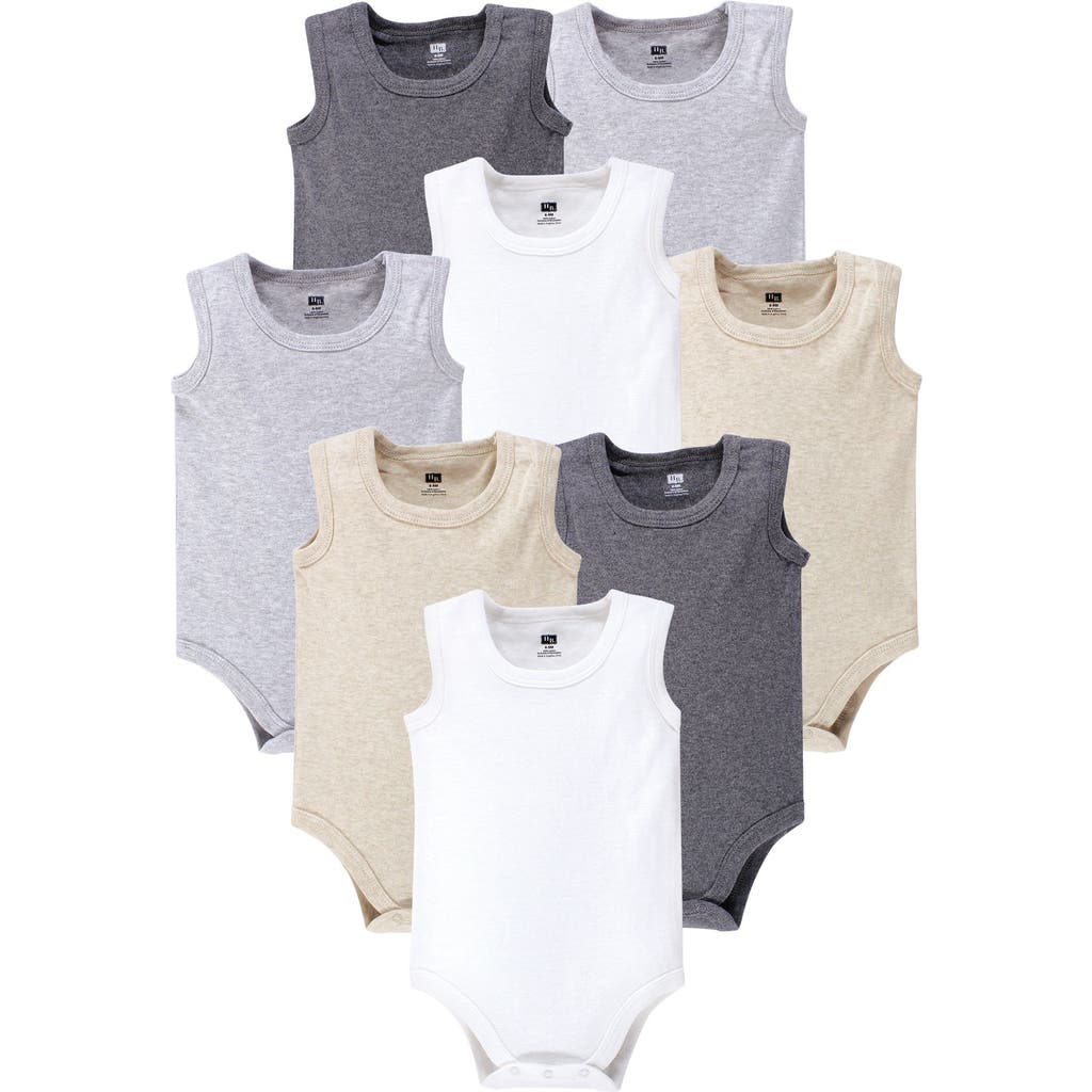 Hudson Baby Soft Cotton Unisex Tank Style Bodysuit In Gray