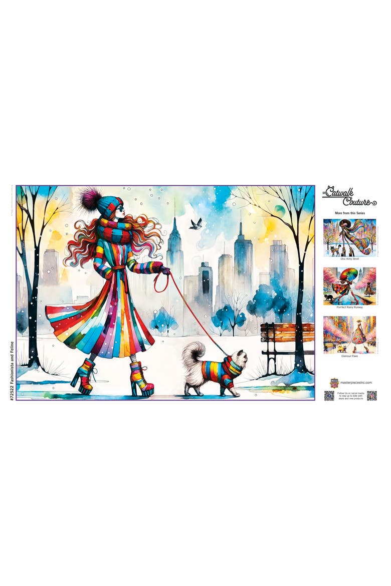 Fashionista and Feline 1000 Piece Puzzle, Alternate, color, Multicolor