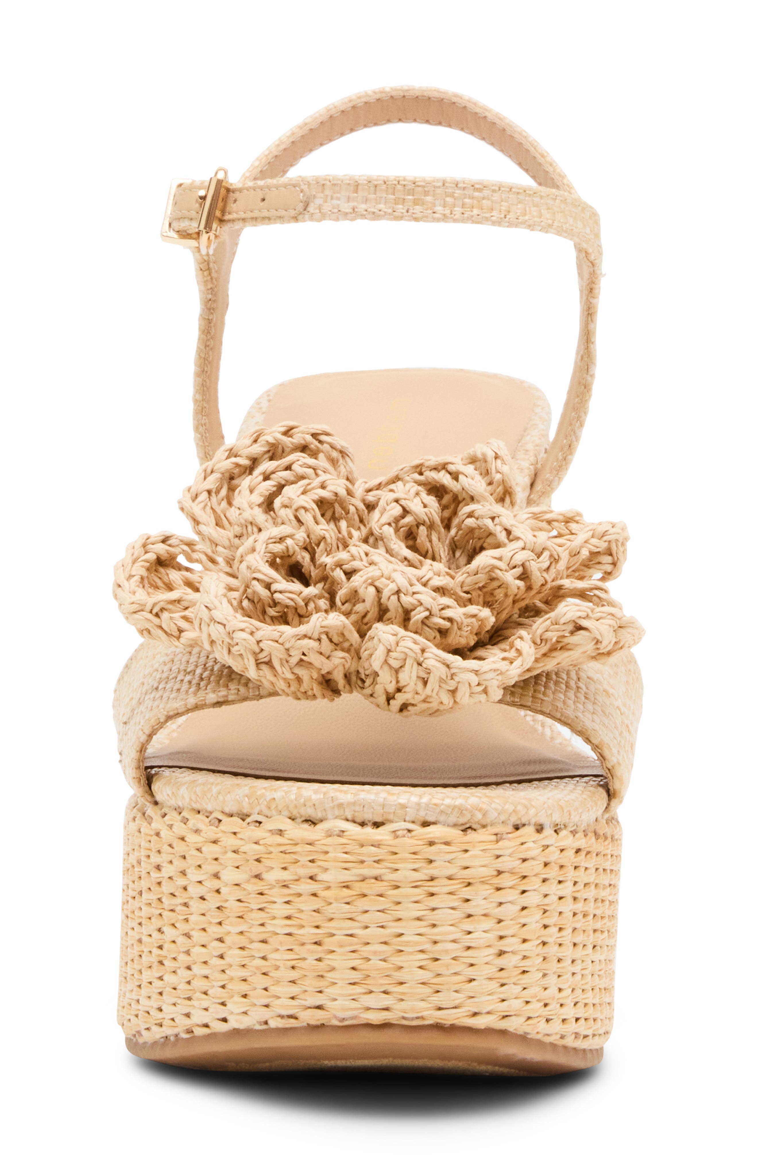Madden Girl <p>Sasssy Platform Wedge Sandal (Women)</p>, Alternate, color, Natural Raffia