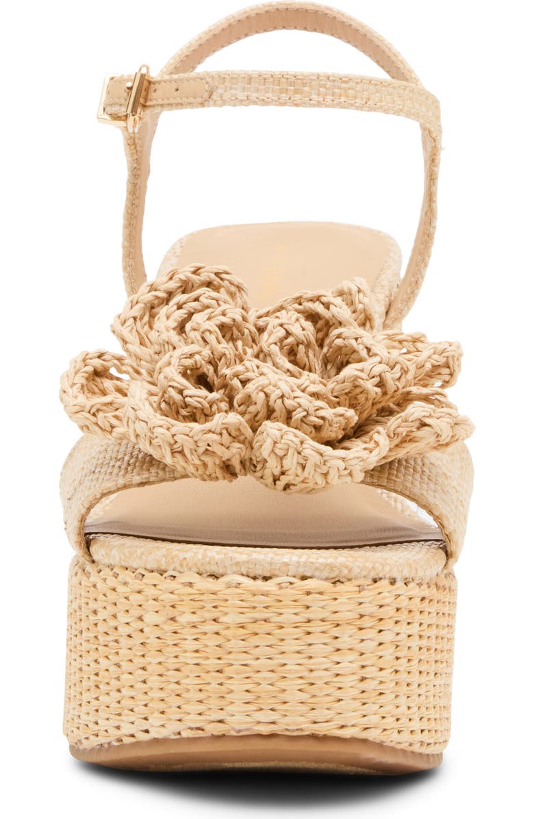 Madden Girl <p>Sasssy Platform Wedge Sandal (Women)</p>, Alternate, color, Natural Raffia
