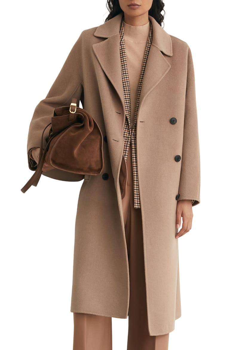 Marina Wool Blend Coat, Main, color, CAMEL