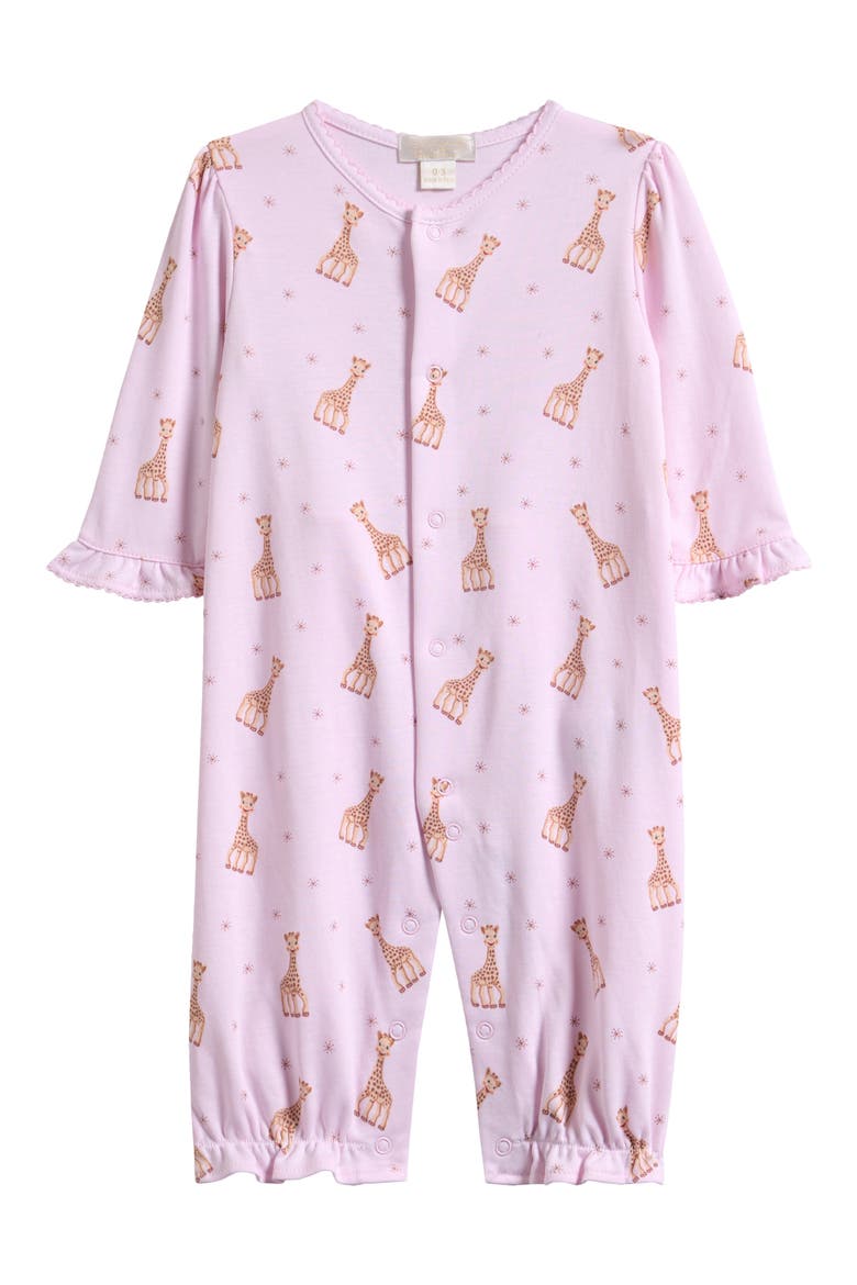 Sophie La Giraffe Pima Cotton Romper, Main, color, PINK