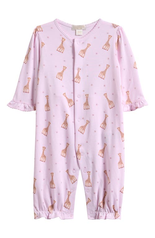 Kissy Kissy Babies'  Sophie La Giraffe Pima Cotton Romper In Pink