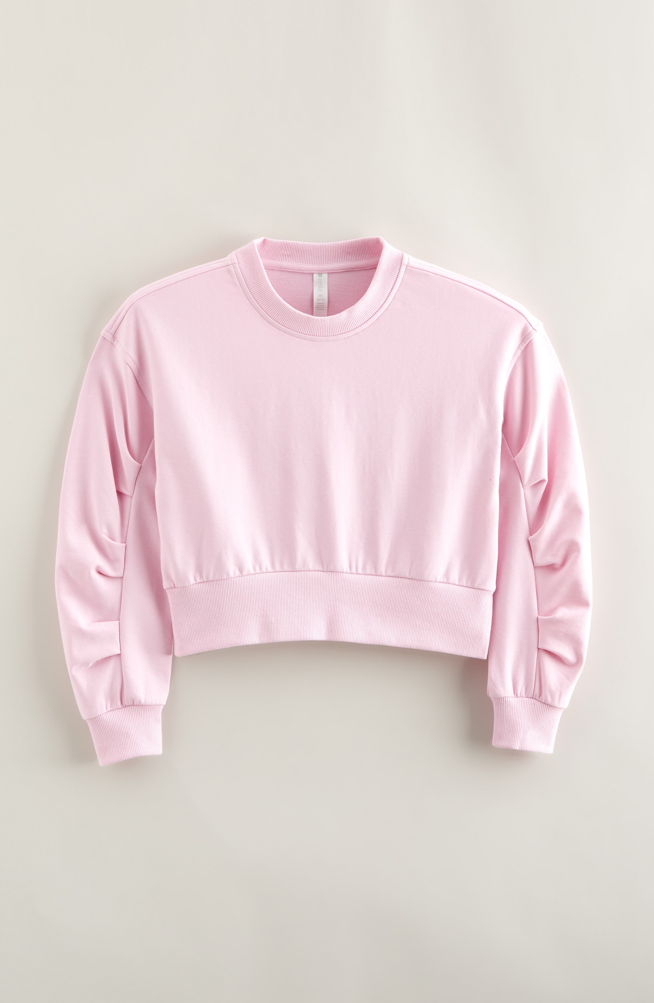 Zella Girl Kids' Pleated Sleeve Sweatshirt