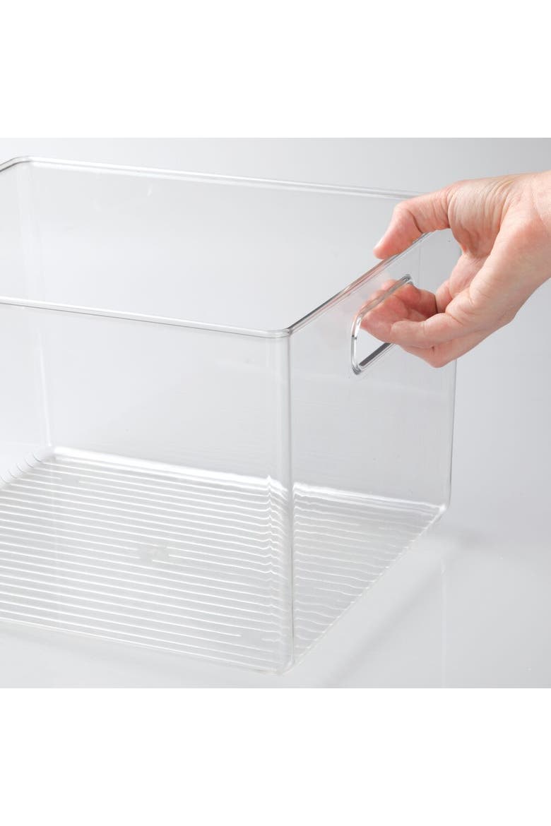 Storage Bins with Handles - Organize Kitchen, Bathroom, or Home Office - Set of 4 - Clear, Alternate, color, Clear