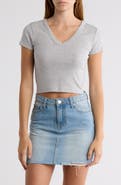 Abound Cropped V-Neck Tee
