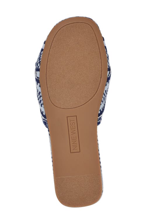 Nine West Lalta Slide Sandal In Medium Blue