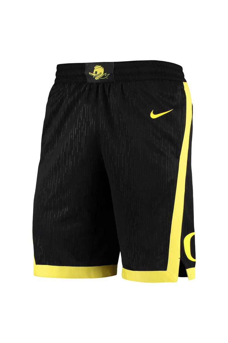 Men's Nike Black Oregon Ducks Logo Replica Performance Basketball Shorts, Alternate, color, Black