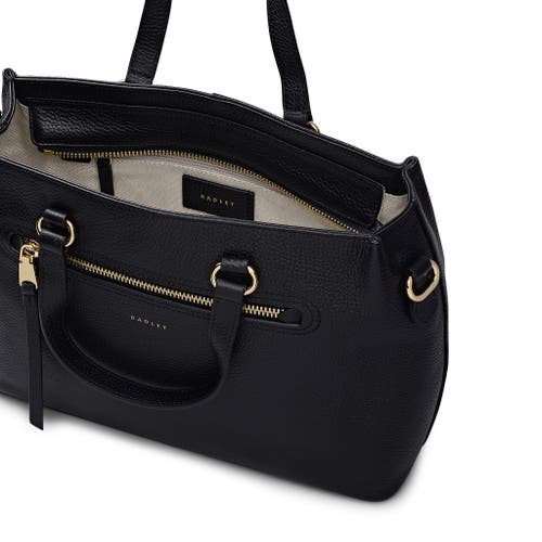 Radley Pickwick Medium Ziptop Satchel Bag In Black