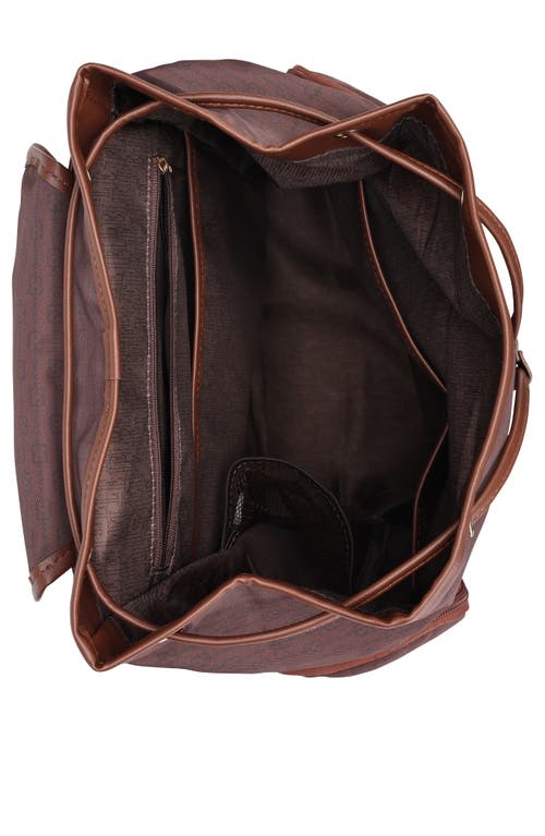 Elle Eleganza 25l Monogram Backpack In Brown