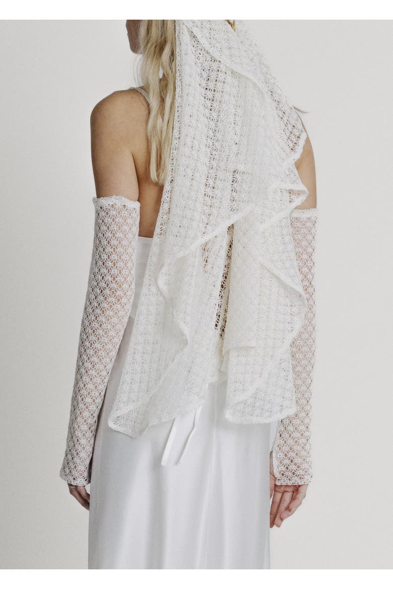 Boho Veil, Alternate, color, Off White
