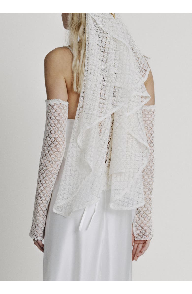 Alas Boho Veil, Alternate, color, Off White