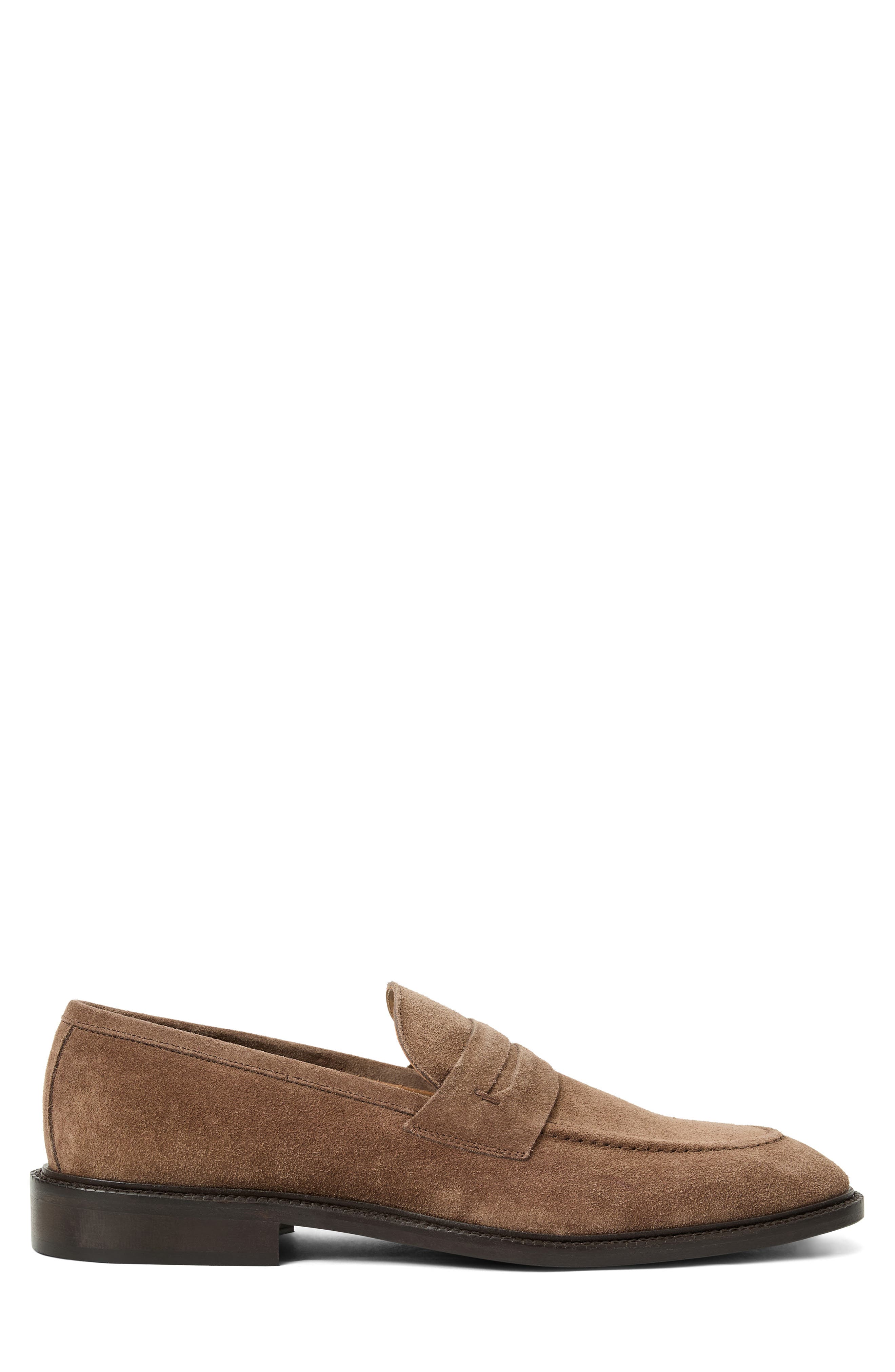 Bruno Magli Venezia Penny Loafer, Alternate, color, Taupe Suede