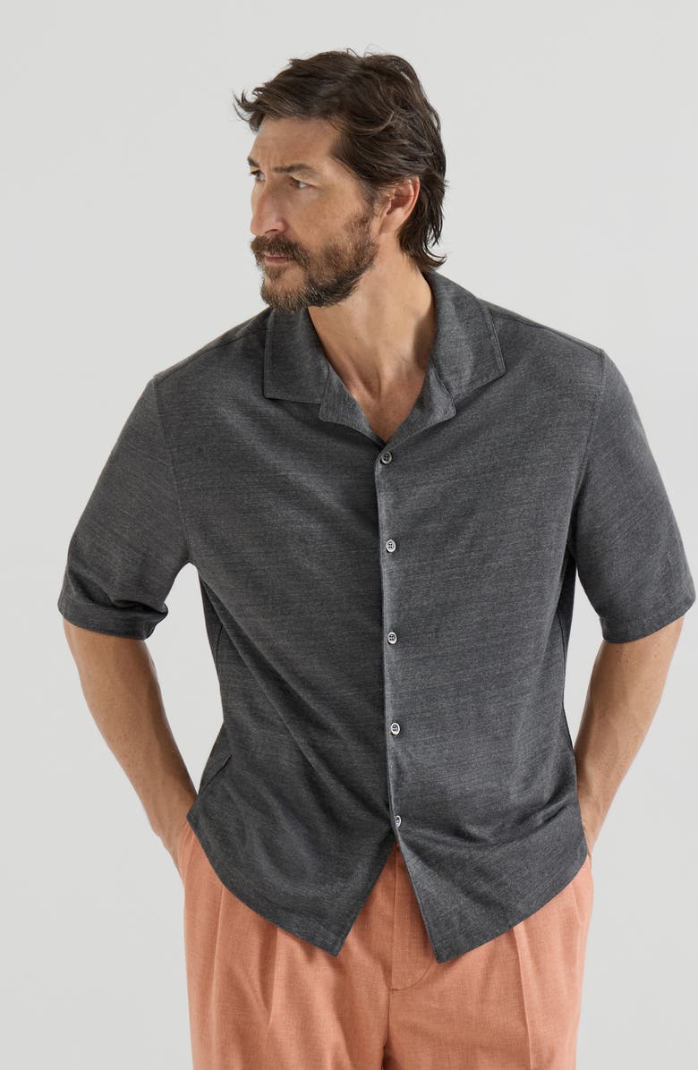 Brunello Cucinelli Jersey shirt, Alternate, color, Medium Grey