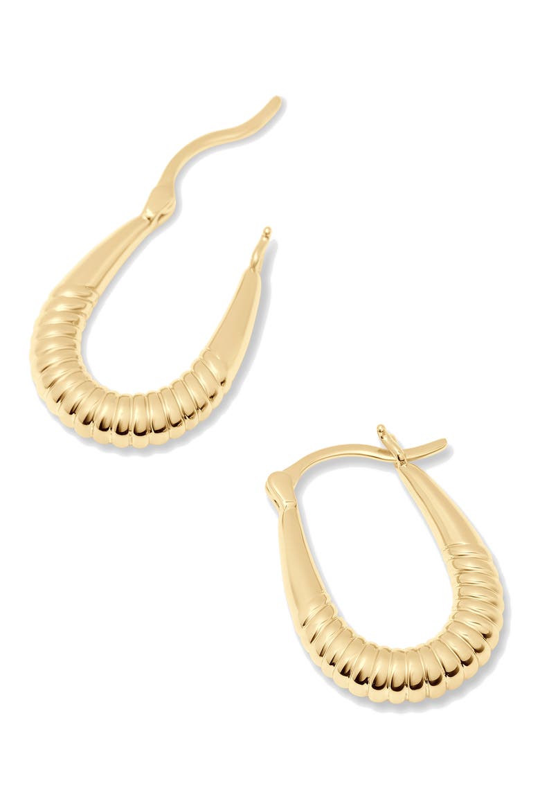 Rory Textured Hoop Earrings, Alternate, color, GOLD