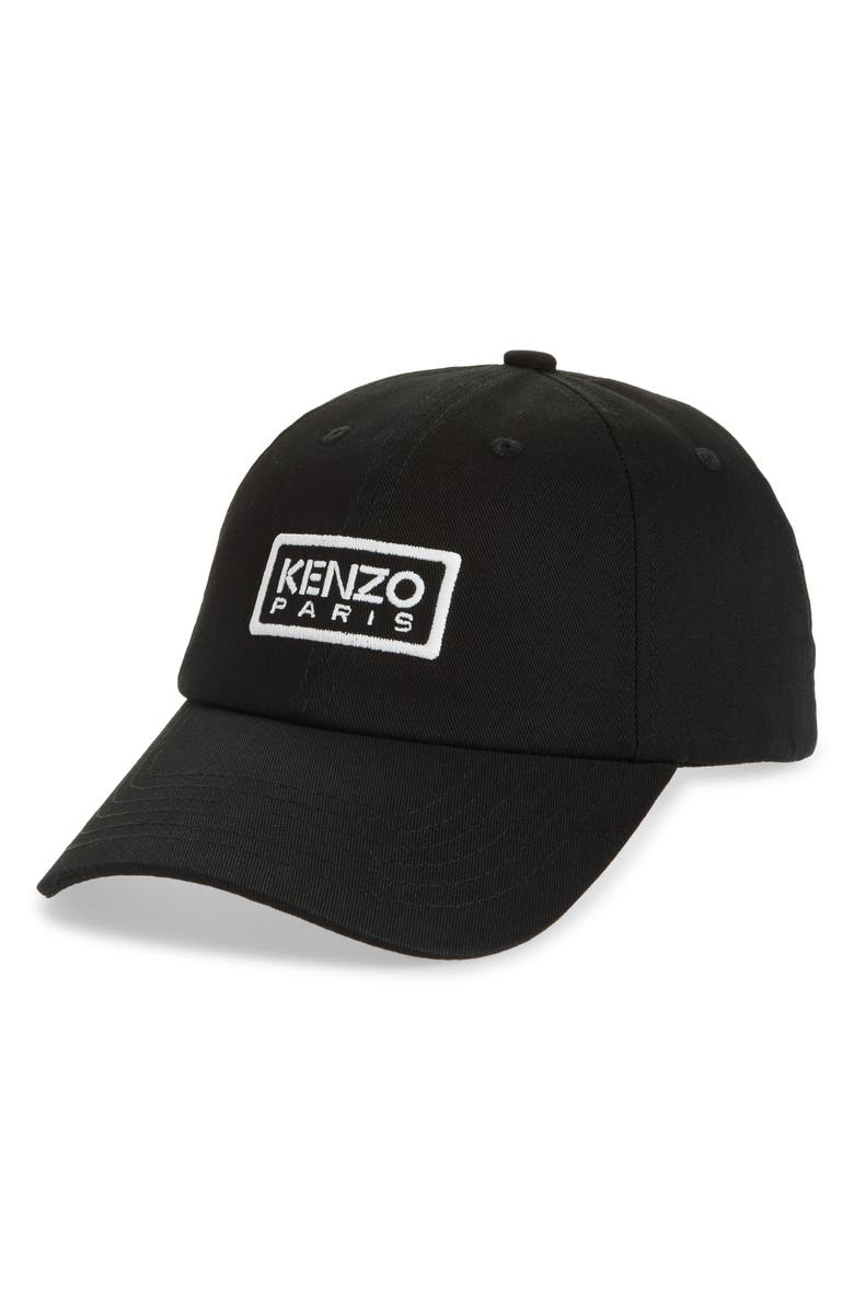 KENZO Logo Patch Cotton Twill Baseball Cap, Main, color,