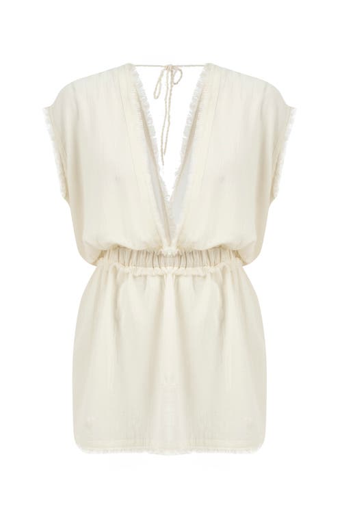 Labeca London Daphne Ecru Cotton Dress In Ecru