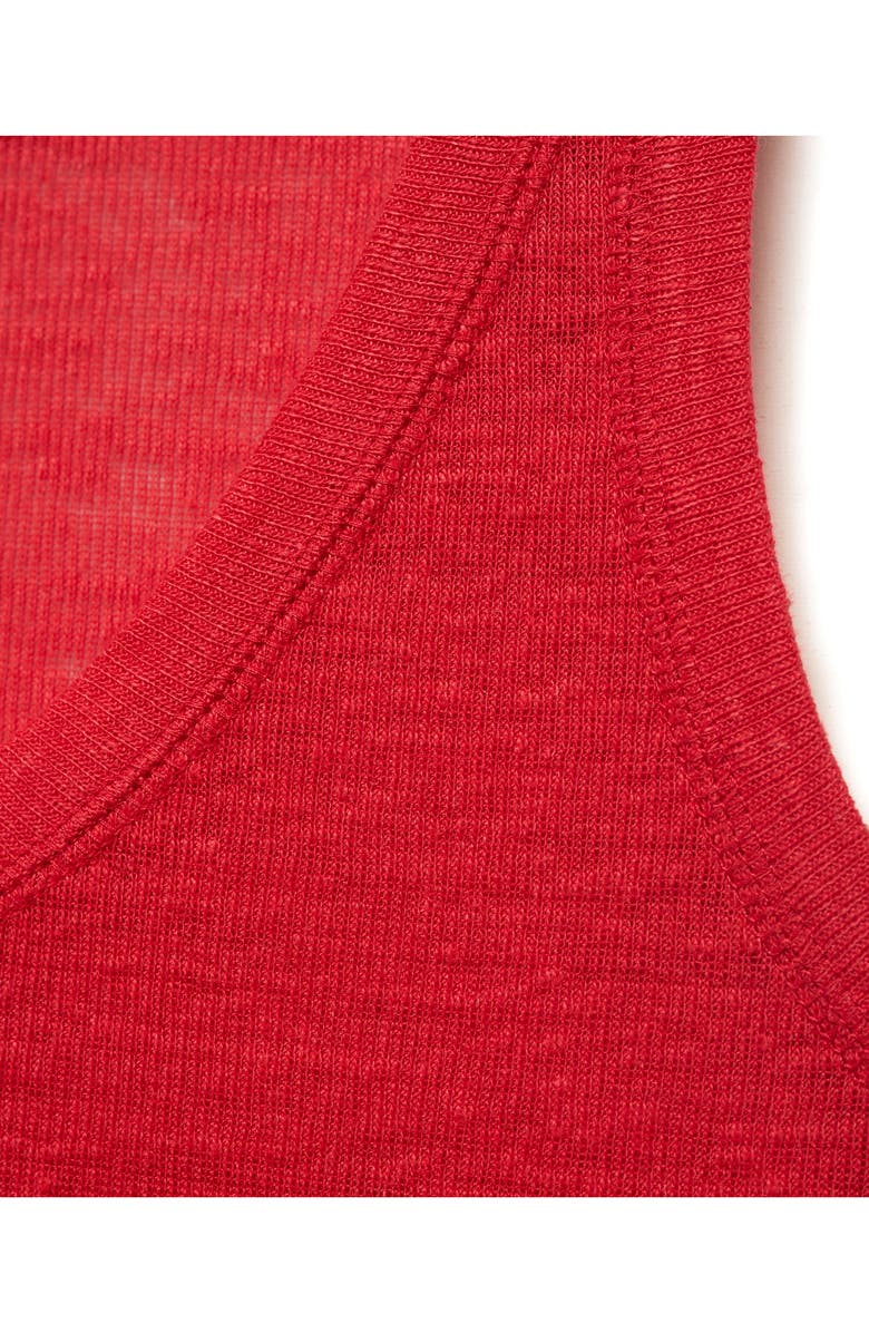 MANGO Linen Sweater Tank, Alternate, color, Red