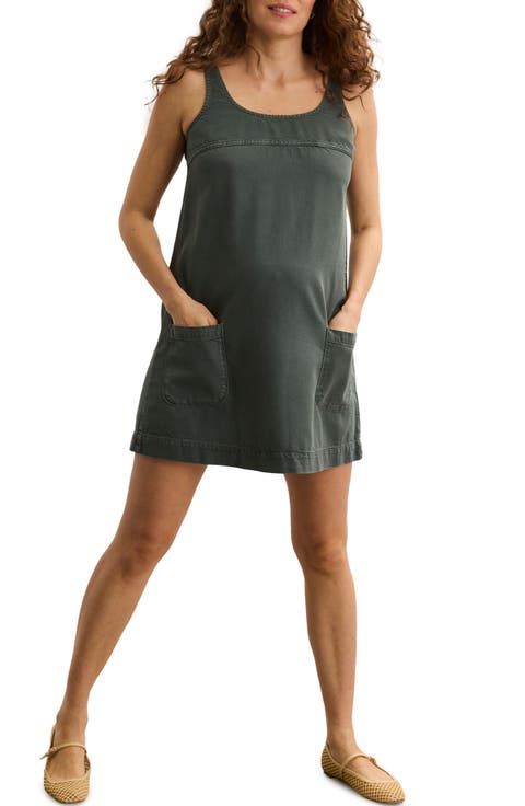 The Kiley Denim Mini Maternity Dress