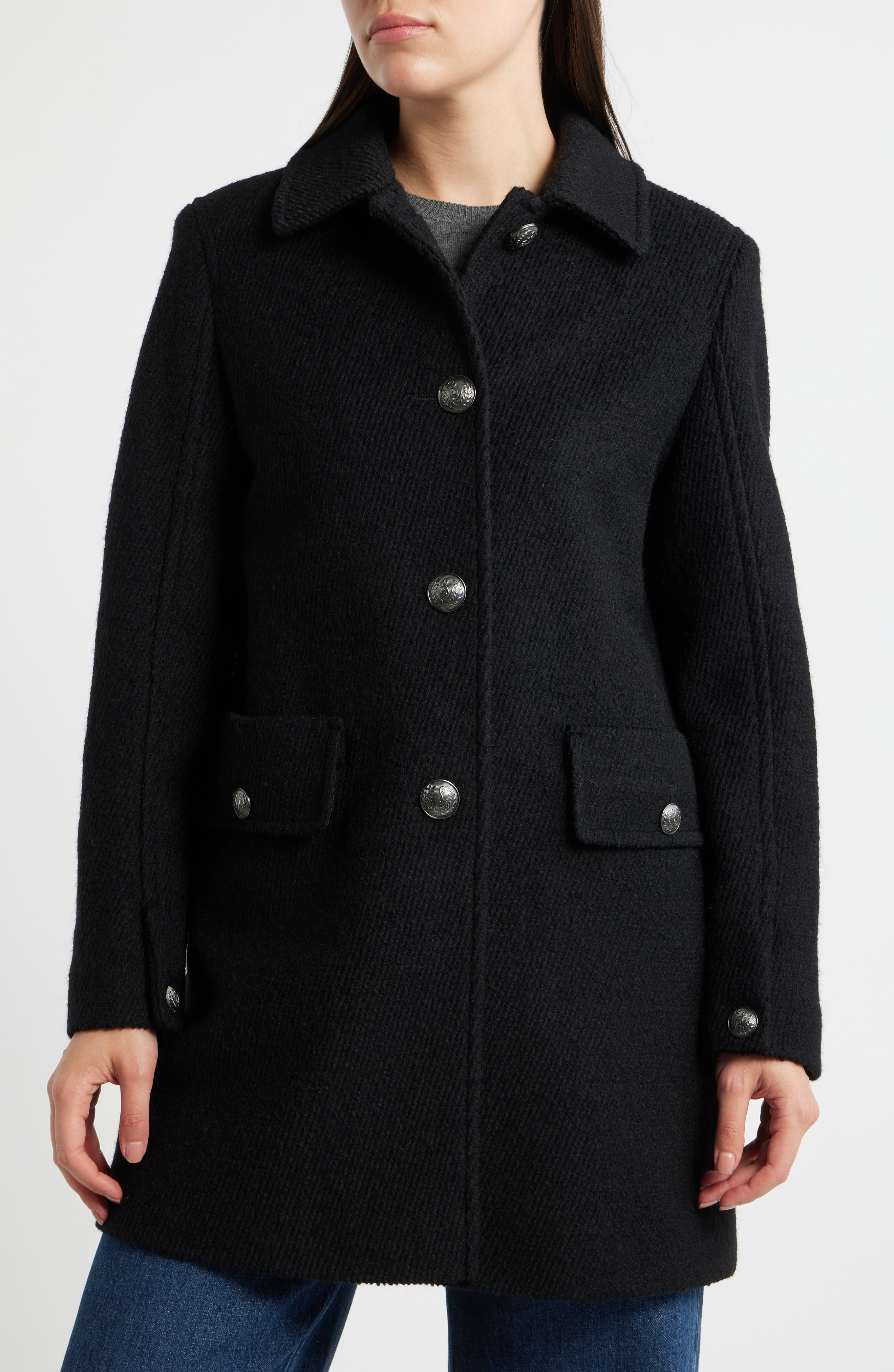Sam Edelman Crested Button Coat (Women) | Nordstrom