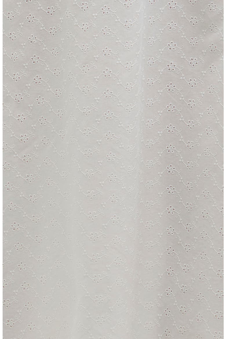 Melody Cotton Blend Eyelet Skirt, Alternate, color, WHITE