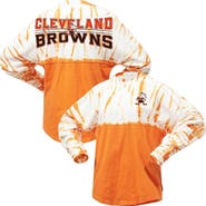 FANATICS Women's Fanatics Branded Orange Cleveland Browns Vintage Bamboo Spirit Jersey Long Sleeve T-Shirt