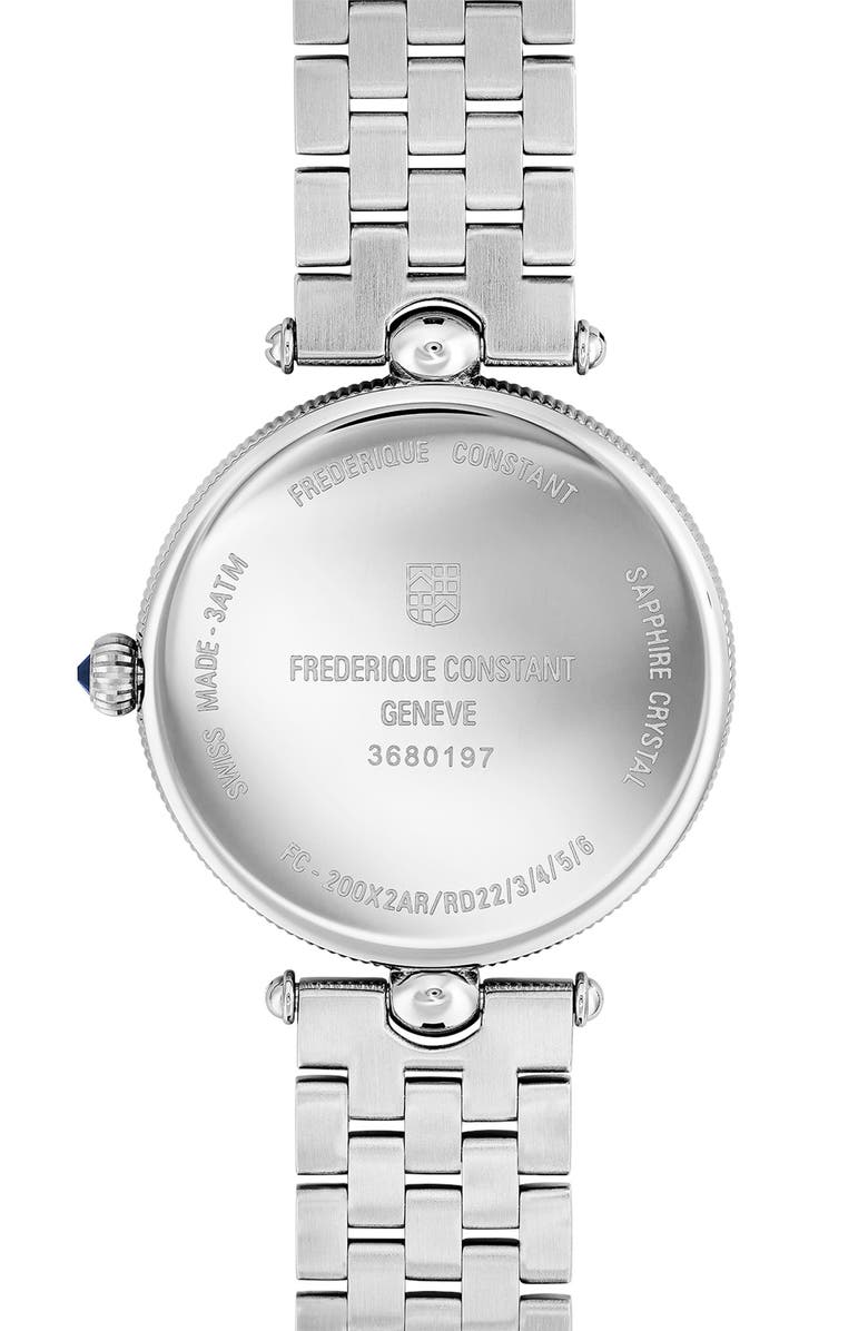 FREDERIQUE CONSTANT Classics Art Deco Round Bracelet Watch, 30mm, Alternate, color, Silver-Tone