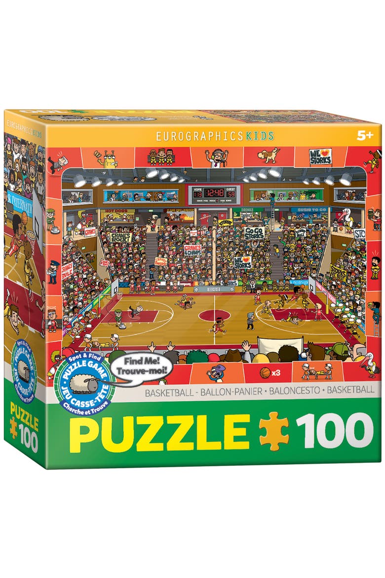 Spot & Find Basketball Puzzle, 100 Pieces, Main, color, Multicolored