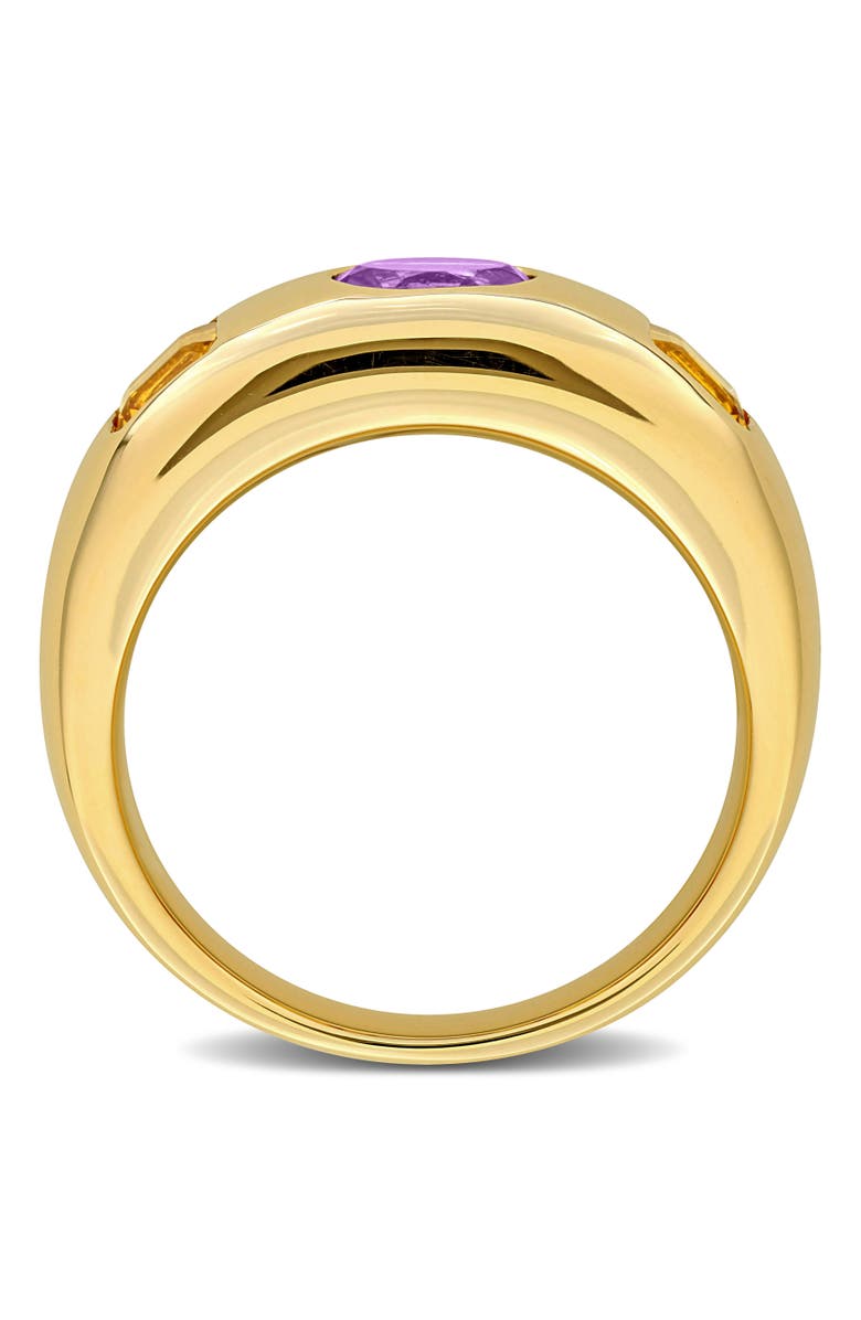 Julianna B. Amethyst Citrine 3-Stone Ring 14k, Alternate, color, Amethyst
