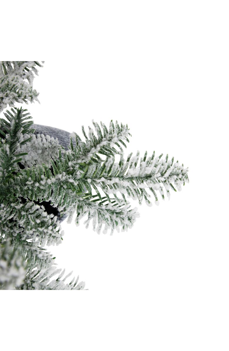 Northlight Flocked Pine Potted Artificial Christmas Tree - 28" - Unlit, Alternate, color, Green