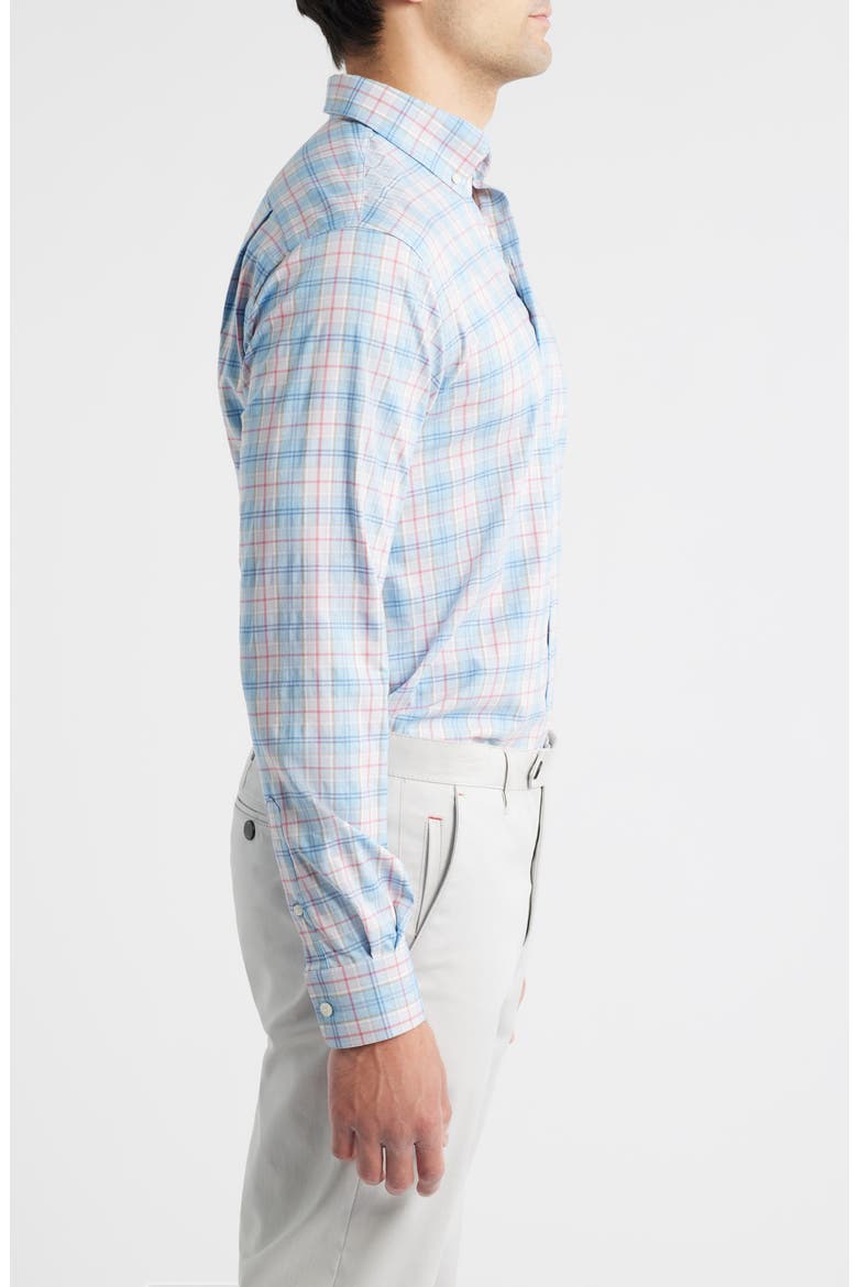 Lanes Plaid Button-Down Shirt, Alternate, color, MALIBLU