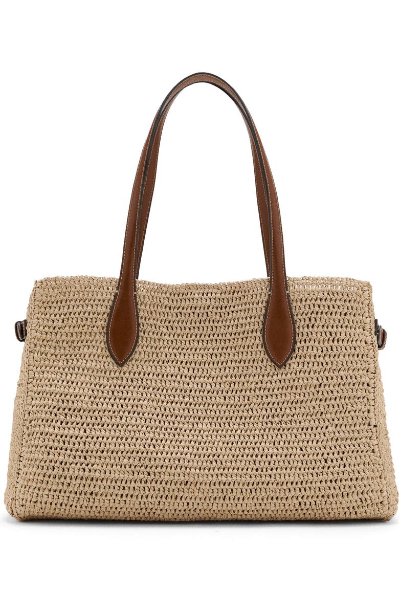 MANGO Raffia Tote, Main, color,