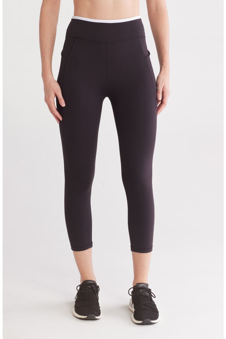 Pocket Capri Leggings, Main, color, BLACK