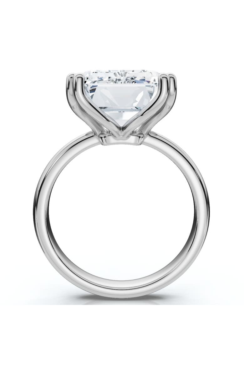 Certified 10Ct Emerald Cut Diamond Solitaire Engagement Ring 14k Gold Lab Grown, Alternate, color, 14k White Gold