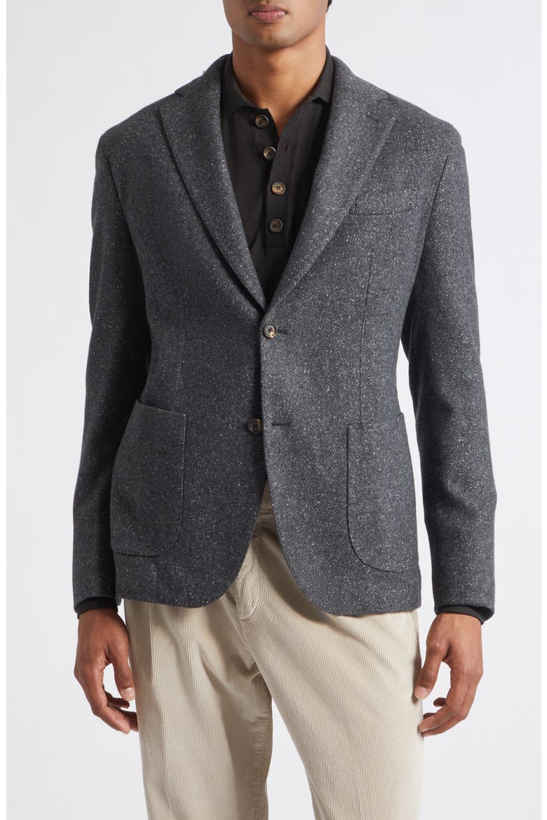 Single Breasted Soft Slim Fit Jacket, Main, color, 15 CHARCOAL